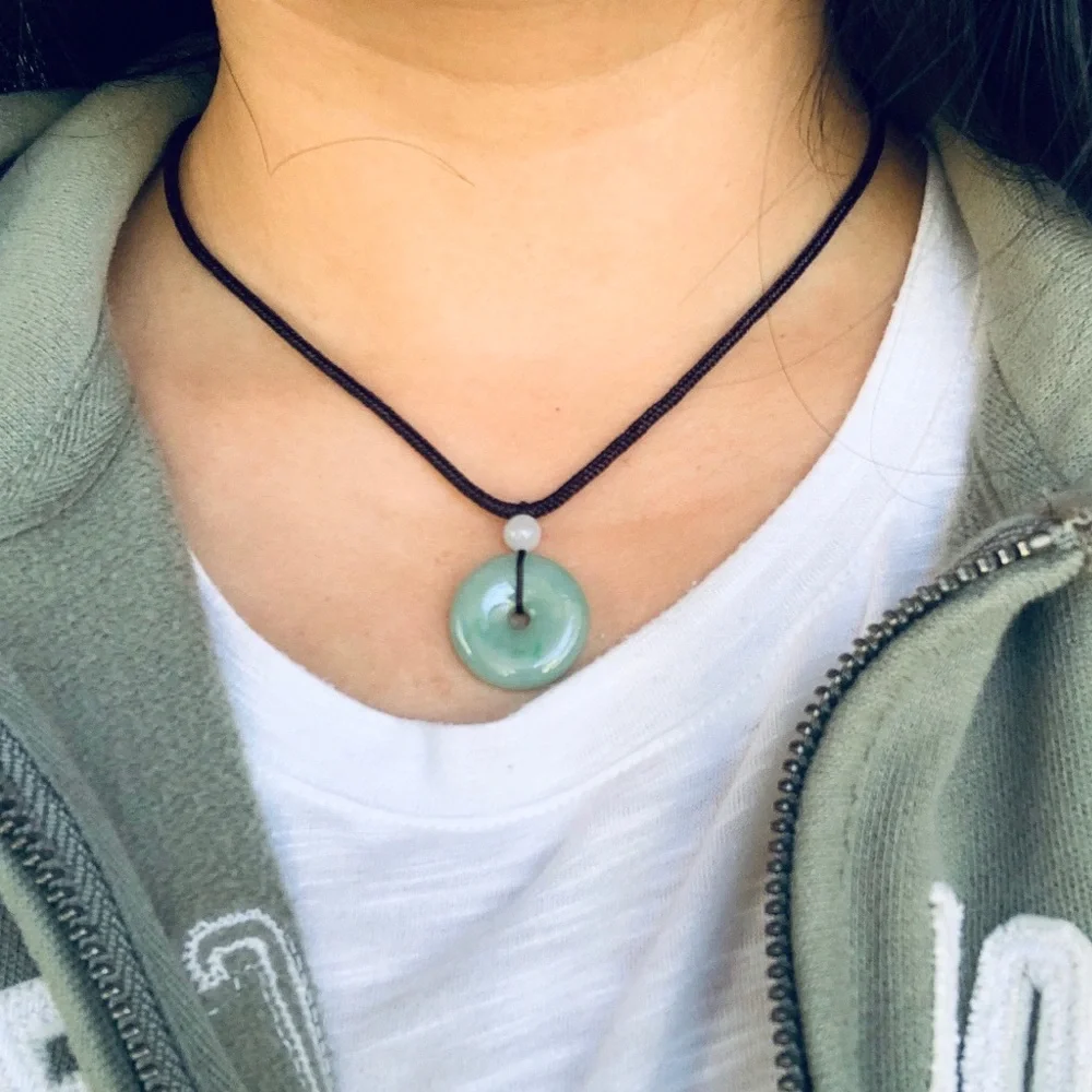 💚JADE donuts circles small <1 inch authentic jadeite